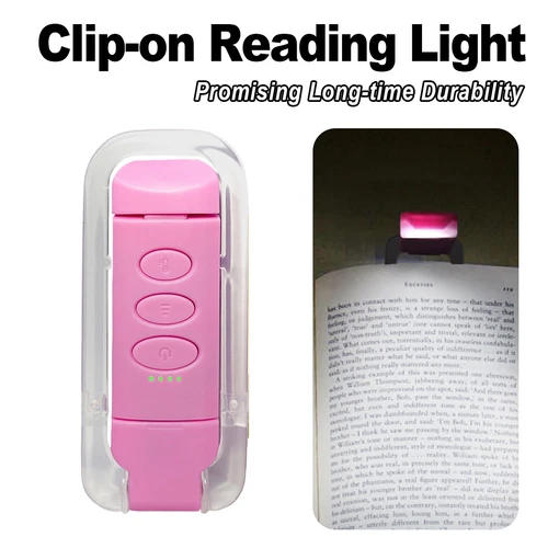 USB Rechargeable LED Book Light Desk Bookmarks Brightness Room 3Colors Portable