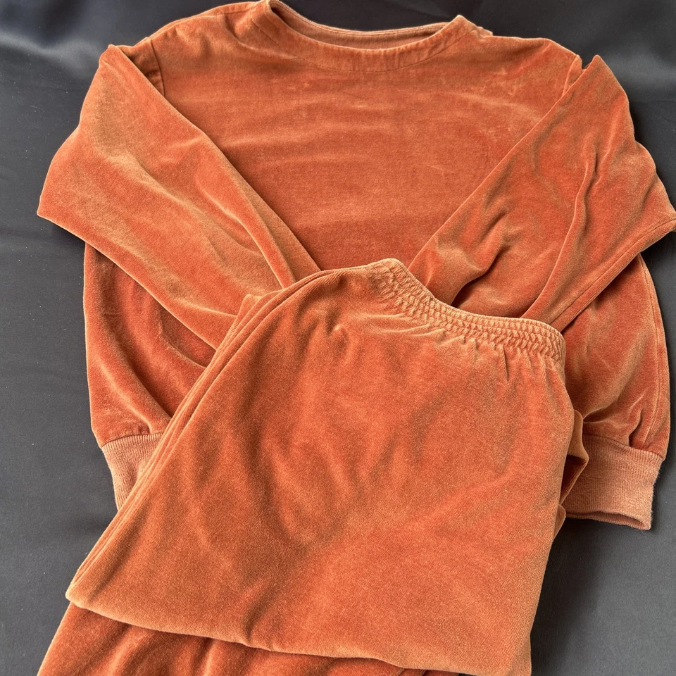 Vintage Liz Claiborne Brown jumpsuit Large button front wide leg long sleeve - Image 3 of 4