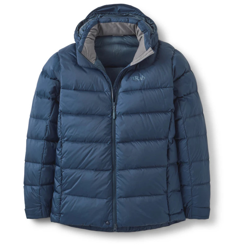 Chaqueta de plumón RAB para hombre Ascent para caminar senderismo invierno al aire libre (azul)