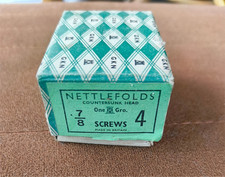 7/8 x 4  SLOTTED STEEL WOOD SCREWS - NETTLEFOLDS - Box of 150