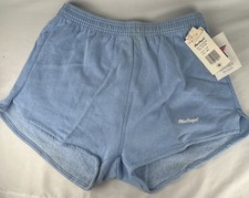 NWT Vintage MacGregor Light Blue Gym Sweat Shorts Womens L Pull On Athletic RARE