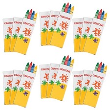 Bulk 48 Boxes of Crayons - 4 Colors Per Box