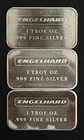 Lot of 3 Vintage Engelhard 1 Troy Ounce .999 Silver Bar No Serial Number Version