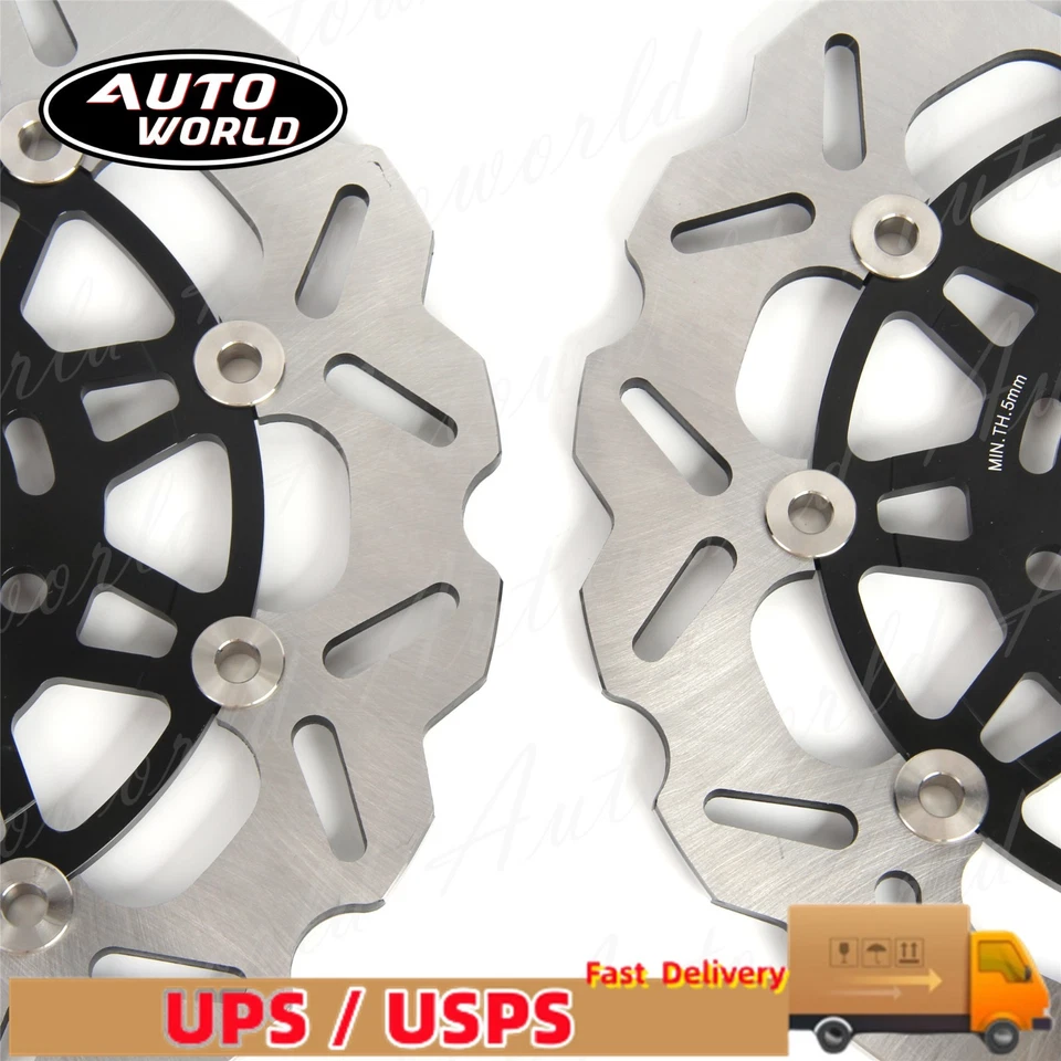 Rotor de disco de freno delantero para Kawasaki Ninja ZX6R 2007-2016 ZX10R 2004-2007 2006 05 Foto 4 de 4