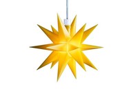 LED Weihnachtsstern 18-Zacken Gelb Ø 12 Cm Wetterfest Mit Timer 6H