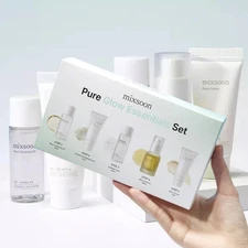 Mixsoon Pure Glow Essentials Travel Set– All-in-One Skincare Kit, 5-Step Routine