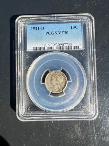 1921-D Mercury Dime 10c PCGS VF30