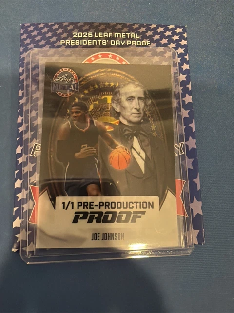 2026 Leaf Metal President's Day Joe Johnson Auto #1/1 John Tyler 🌎0418