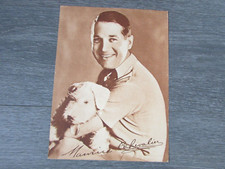 Maurice Chevalier Original 1930's Magazine Insert Signed Portrait Picture Photo