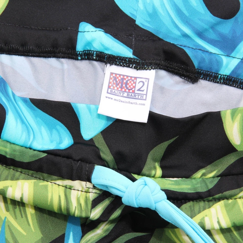 9850AH costume bimba girl MC2 SAINT BARTH kid swimwear black/green/turquoise - Bild 4 von 4