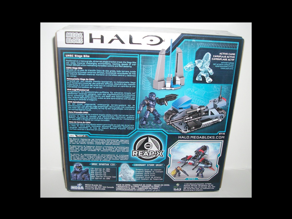 Halo Mega Bloks UNSC Siege Bike 97116 ONI REAP-X Brand New Sealed