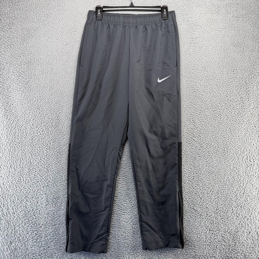 Nike Men's Medium Gray Flex Woven Training Sweatpants with Swoosh for Running Workout-image