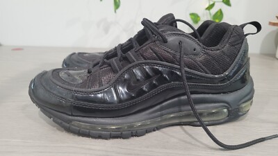Size 8 Nike Supreme x Air Max 98 Black Men's 844694-001 Sneakers