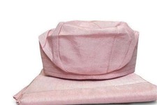 Aso Oke Gele, Ipele, and Fila - baby pink