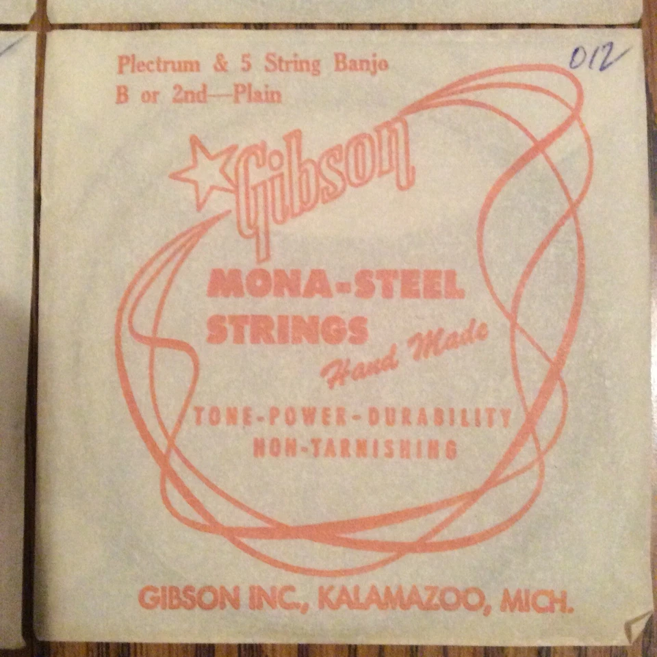 Vintage NOS Gibson 5-string Banjo B Strings Lot Of 4 - Image 3 of 4
