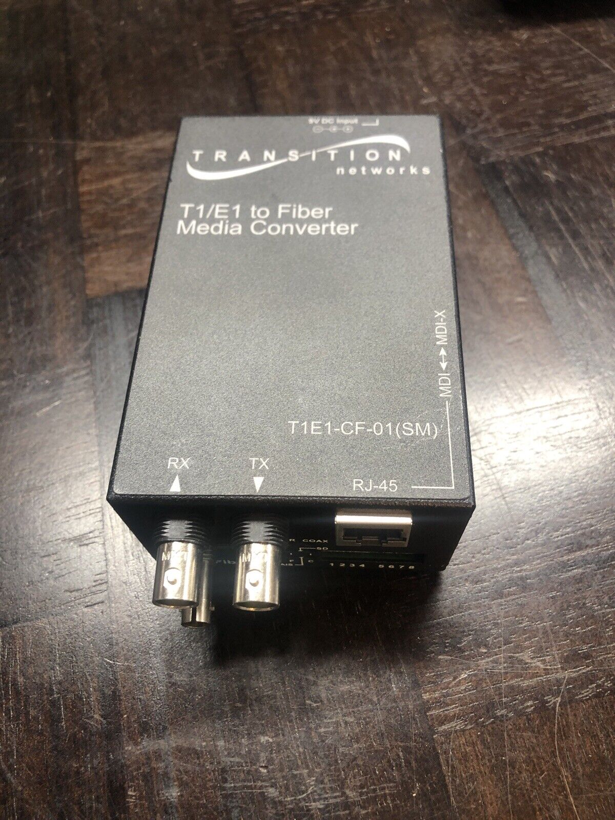 Transition Networks T1E1-CF-01(SM) T1/E1 to Fiber Media ConverterNO ADAPTER(t33)