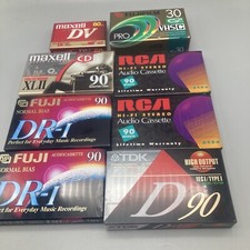 Lot Of 8 Sealed Cassette Tapes Audio And Video Tapes
