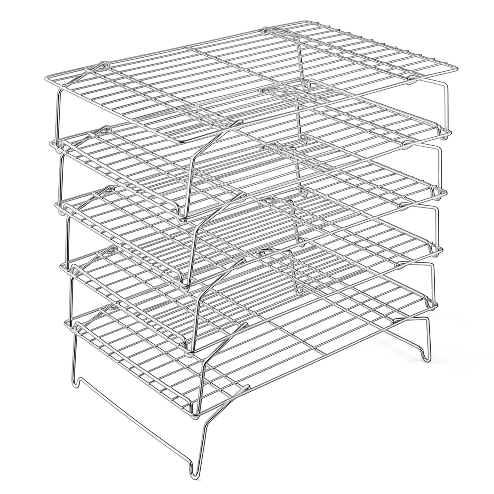 P&P CHEF Cooling Rack 5-Tier Stainless Steel Stackable Baking Cooking Racks f...