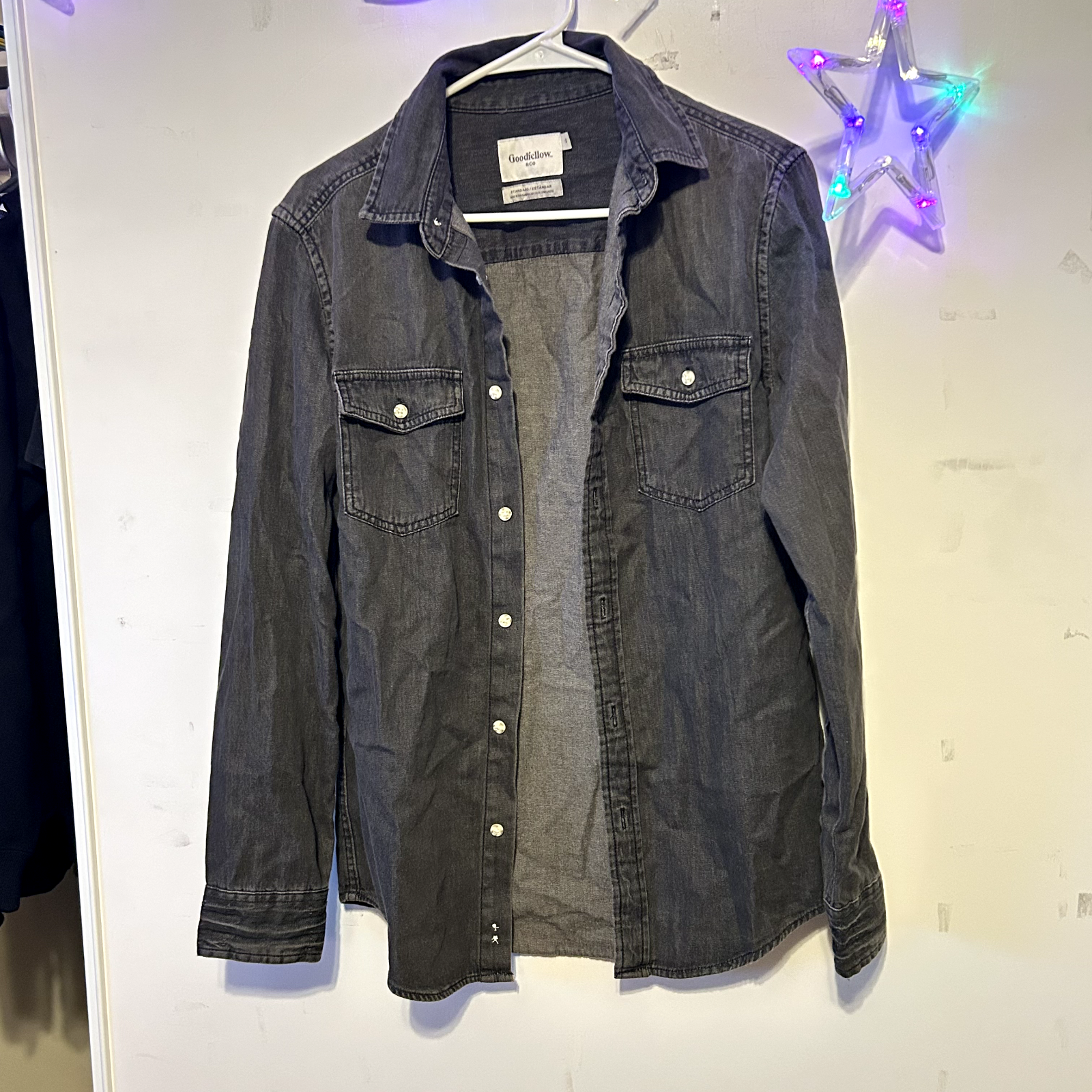 Gray Classic Fit Button-Down Shirt by Goodfellow & Co-image