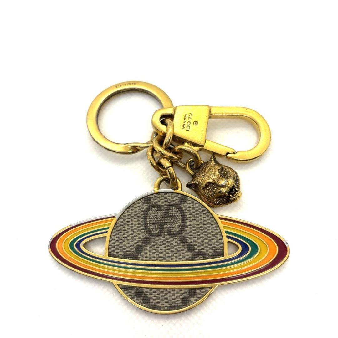 GUCCI グッチ サターン キーリング サターンタイガー GGスプリーム GUCCI Saturn Tiger Keychain Bag Charm GG Supreme Cat Rainbow
