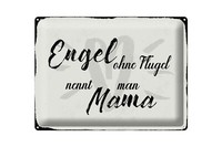 Blechschild Spruch 40X30Cm Engel Ohne FlüGel Mama Herz