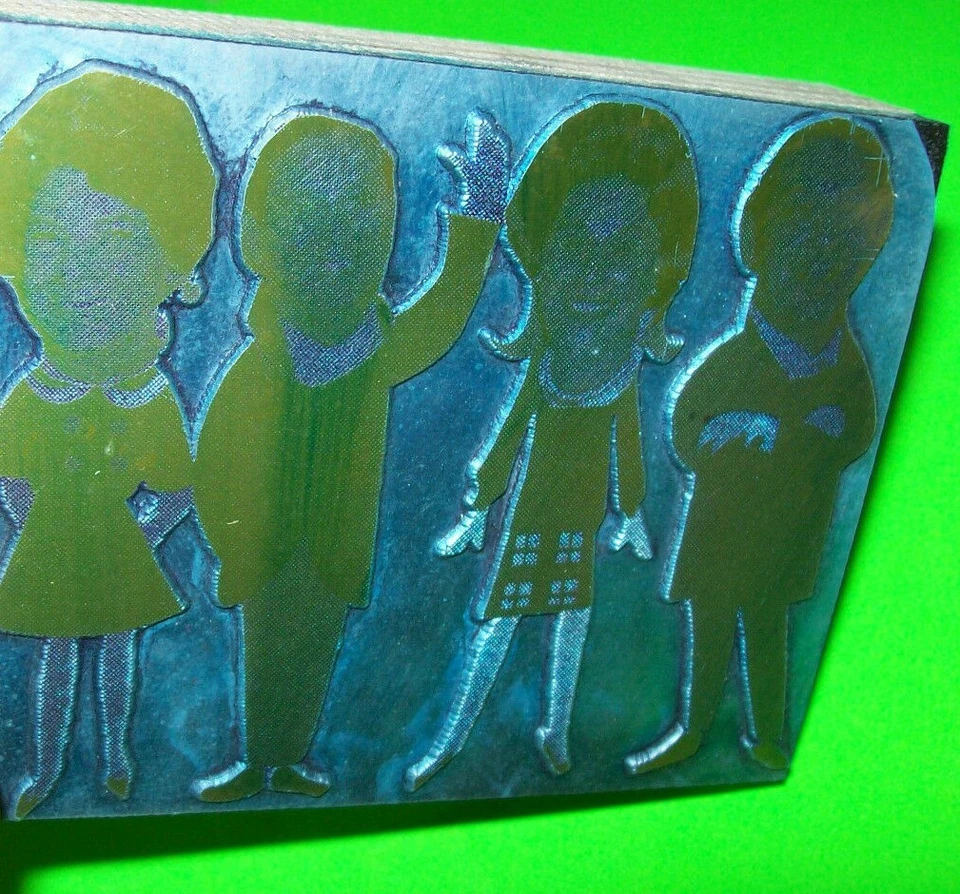 Impresoras de madera de metal vintage placa de sello callejón Gordens? Atlantic City Nueva Jersey Foto 2 de 4