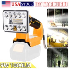 9W 1000LM Cordless LED Work Light For DeWalt 20V MAX DCB205 Li-Ion Battery + USB