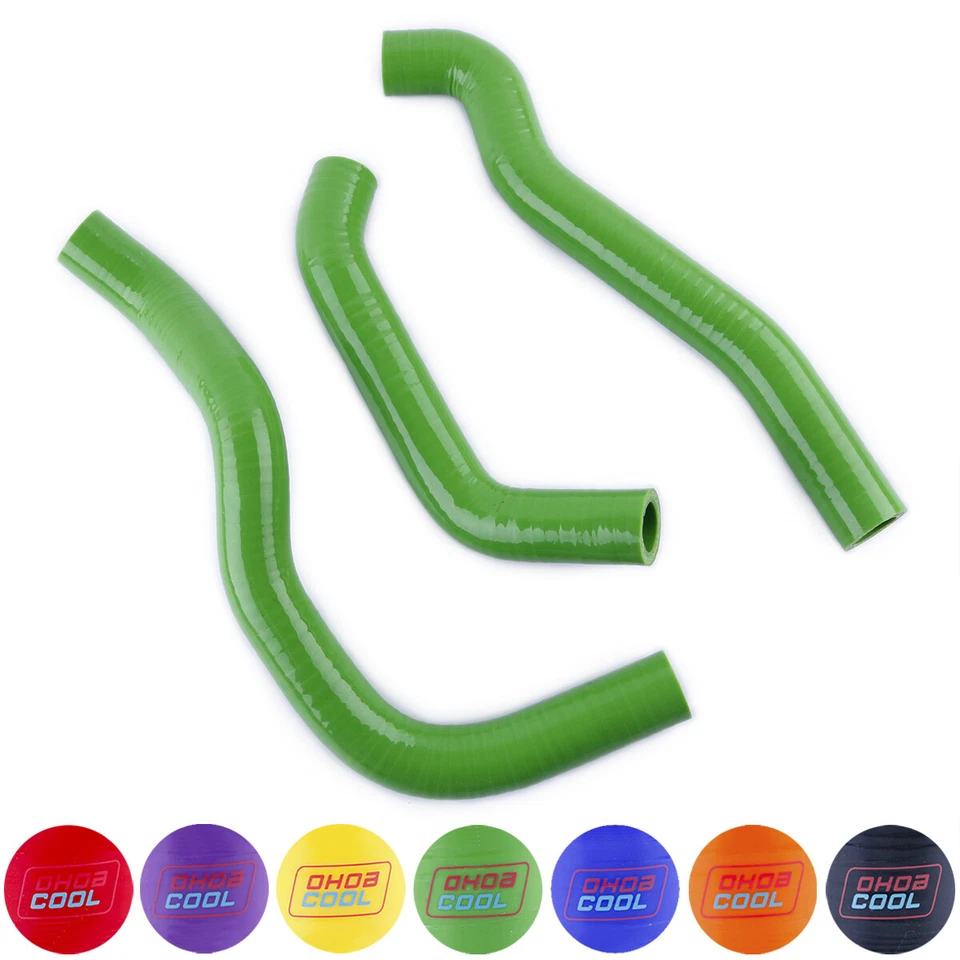 Para 1987-2007 KAWASAKI KLR 650 KLR650 Silicona Radiador Refrigerante Mangueras Tubo Verde Foto 3 de 4