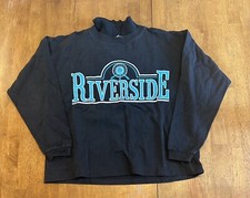 Vintage 90s Riverside Crewneck Sweatshirt Medium Made In USA Textile Prints
