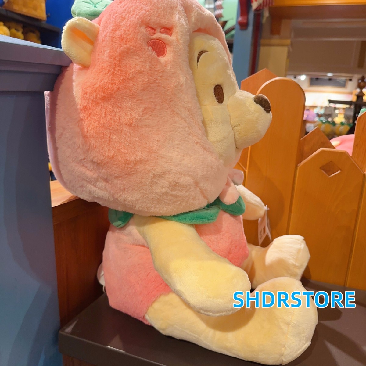 Disney authentic 2024 winnie the pooh peach plush 18inches