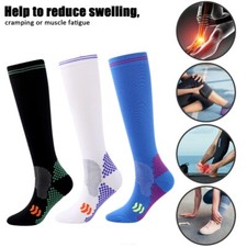 Men Women Compression Socks 20-30 mmhg Knee High Leg Support Sports for Running