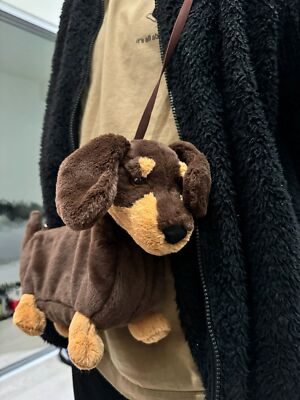 Jellycat Otto sausage dog bag soft plush animal Authentic