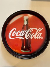 Vintage 1994 Round Tin Coca Cola Bottle Tray Made In USA GUC