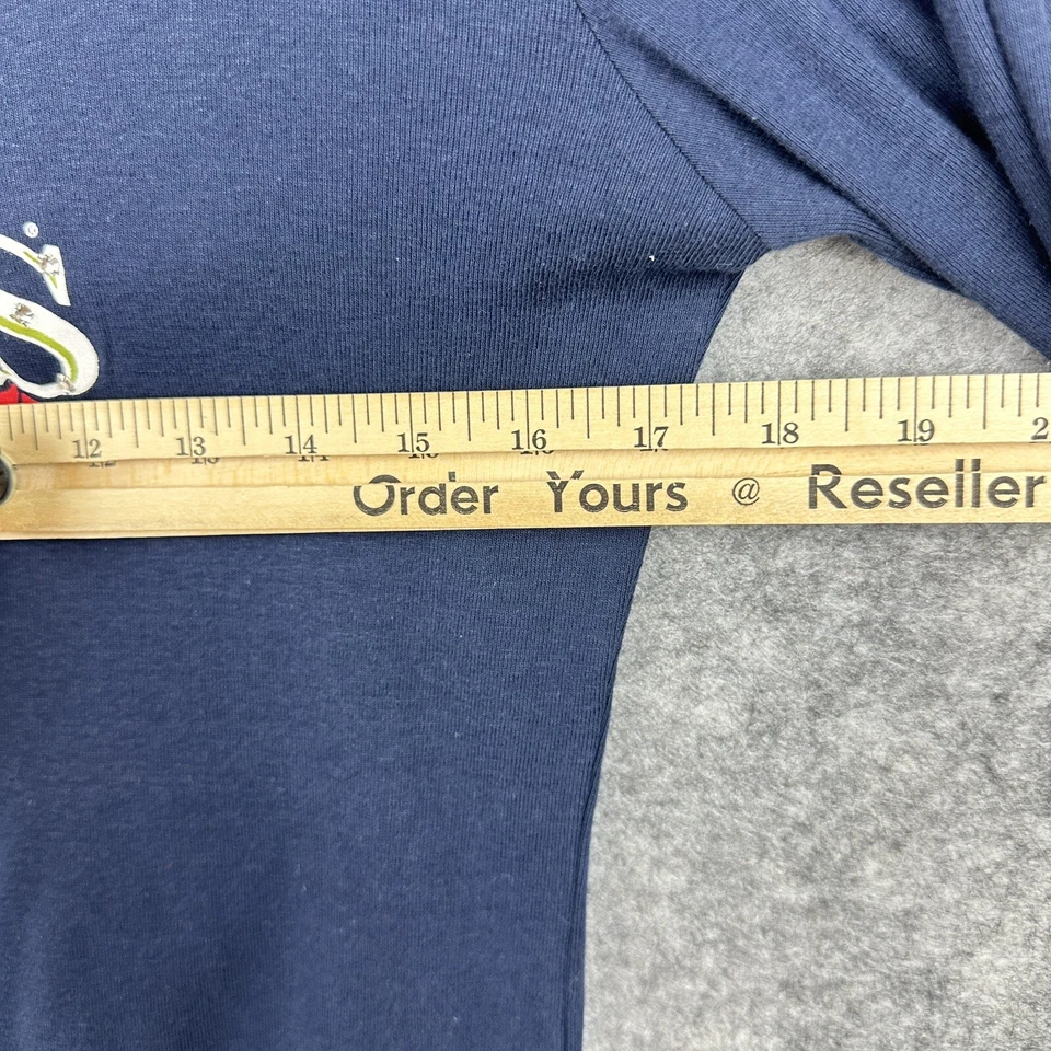 Majestic Threads Hoodie Women L Blue Rhinestones 2008 World Series Tampa Rays - Image 4 of 4