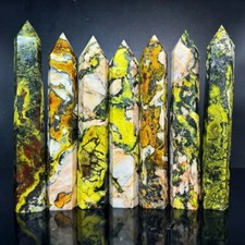 AAA Grande Piont Giallo Turchese Naturale Asta di Cristallo Torre Guarigione...