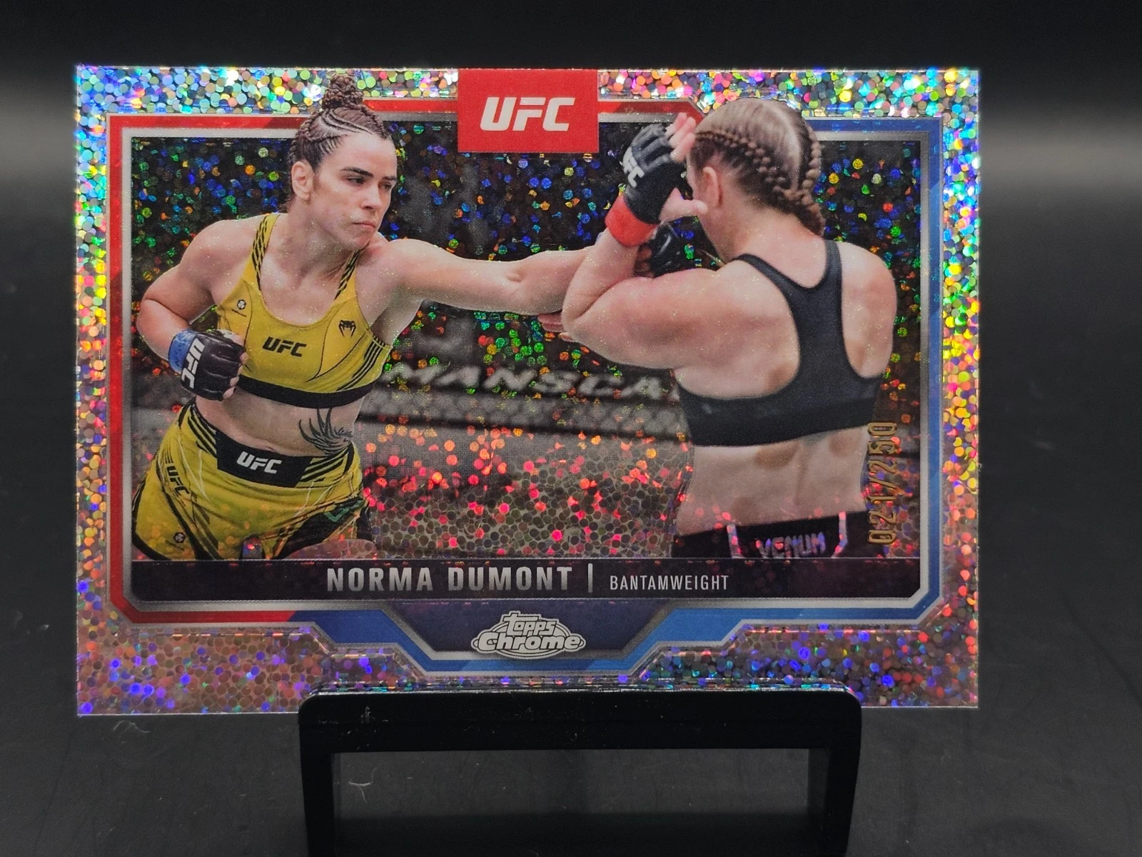 2025 TOPPS CHROME UFC NORMA DUMONT SPECKLE REFRACTOR  21/250