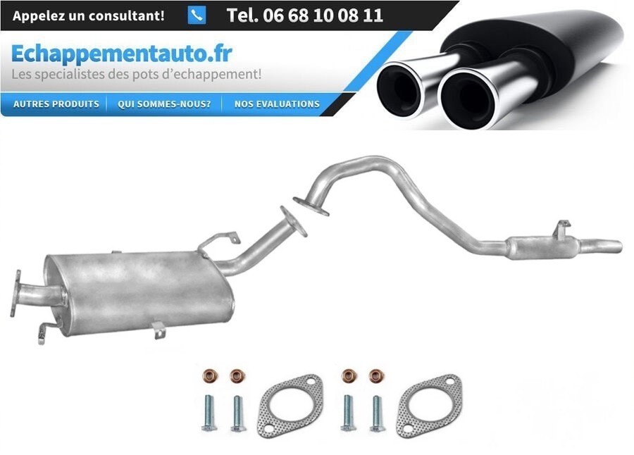 Échappement Nissan Patrol 2.8 anti-corrosion ligne complète de 2337mm