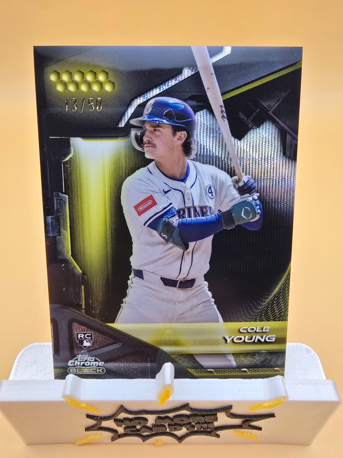 Cole Young 2026 Topps Chrome Black #68 Gold Wave Refractor /50 