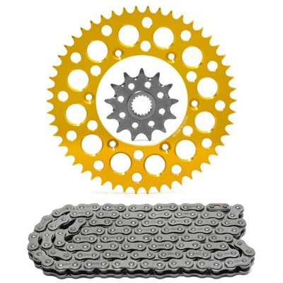 Sprocket Chain Kit RM100 1979-1982 13 Tooth 50T for Suzuki 520 Non O-Ring Gold