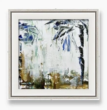 Australian Beach Palms Painting — Fresh Coastal Abstract Art for Office or Gift