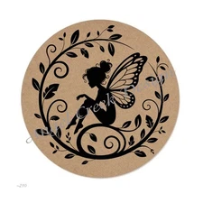BUTTERFLY FAIRY KRAFT ENVELOPE SEALS FAIRY PARTY FAVORS SCRAPBOOK STICKERS LABEL