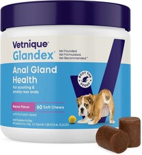 Glandex Anal Gland Soft Chew Treats with Pumpkin for Dogs Digestive Enz