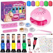 Kids Nail Polish Sets, Gifts for 6 7 8 9 10 Year Old Girl, Birthday Neon 