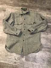Lot-369-vintage Woolrich Shirt Made In USA Wool Flanne Men’s Size Medium 