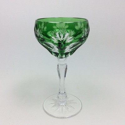 Tritschler Winterhalder Mosel Überfangrömer Römer Weinglas Kristall Grün 14 cm