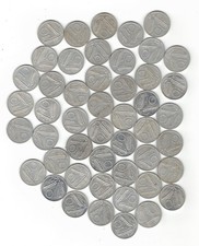 Lotto stock 48 monete italiane 10 lire Repubblica Italiana Italia vari anni