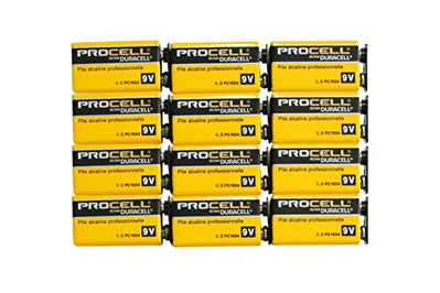 PROCELL Duracell Process 9V Angle Battery Alkaline Battery for Effectors/Musical