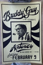 Buddy Guy & The Cobras Saturday, February 9, Antone’s Poster (Yellow, 1979)