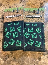 Mojang Minecraft Creeper Trifold Gamer Wallet, Pack of 2, Brand New