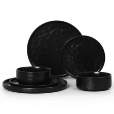 Dinnerware Dishes Sets for 2, 6 Piece Stoneware Plates and Bowls Dishware Set...